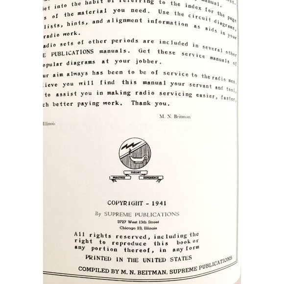 1941 Radio Diagrams Most Often Needed PB Manual Servicing Information Vol 4 DWR5 - Picture 4 of 8